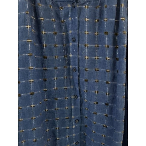 Chico's Blue and Silver Plaid Tunic Top. Cool and comfy. - Picture 7 of 10